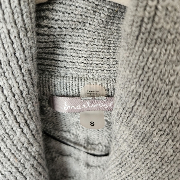 SMARTWOOL Hesperus Full Zip Cardigan Sweater 100% Merino‎ Wool in grey Small - Picture 7 of 10